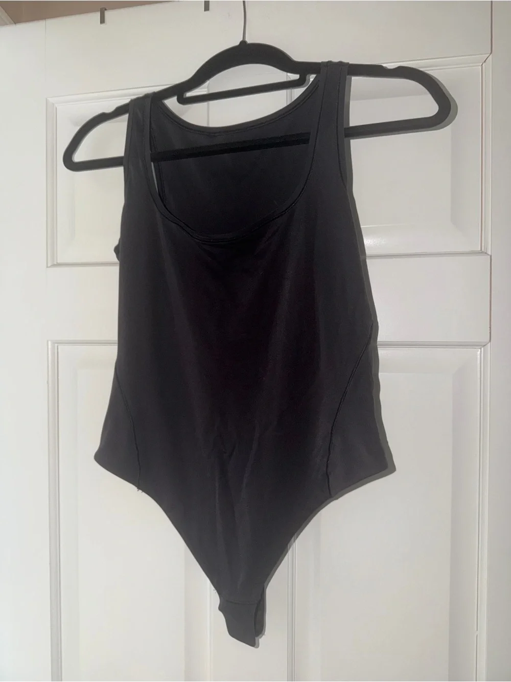 Lululemon Wundermost Black Bodysuit Medium Scoop Neck Like New